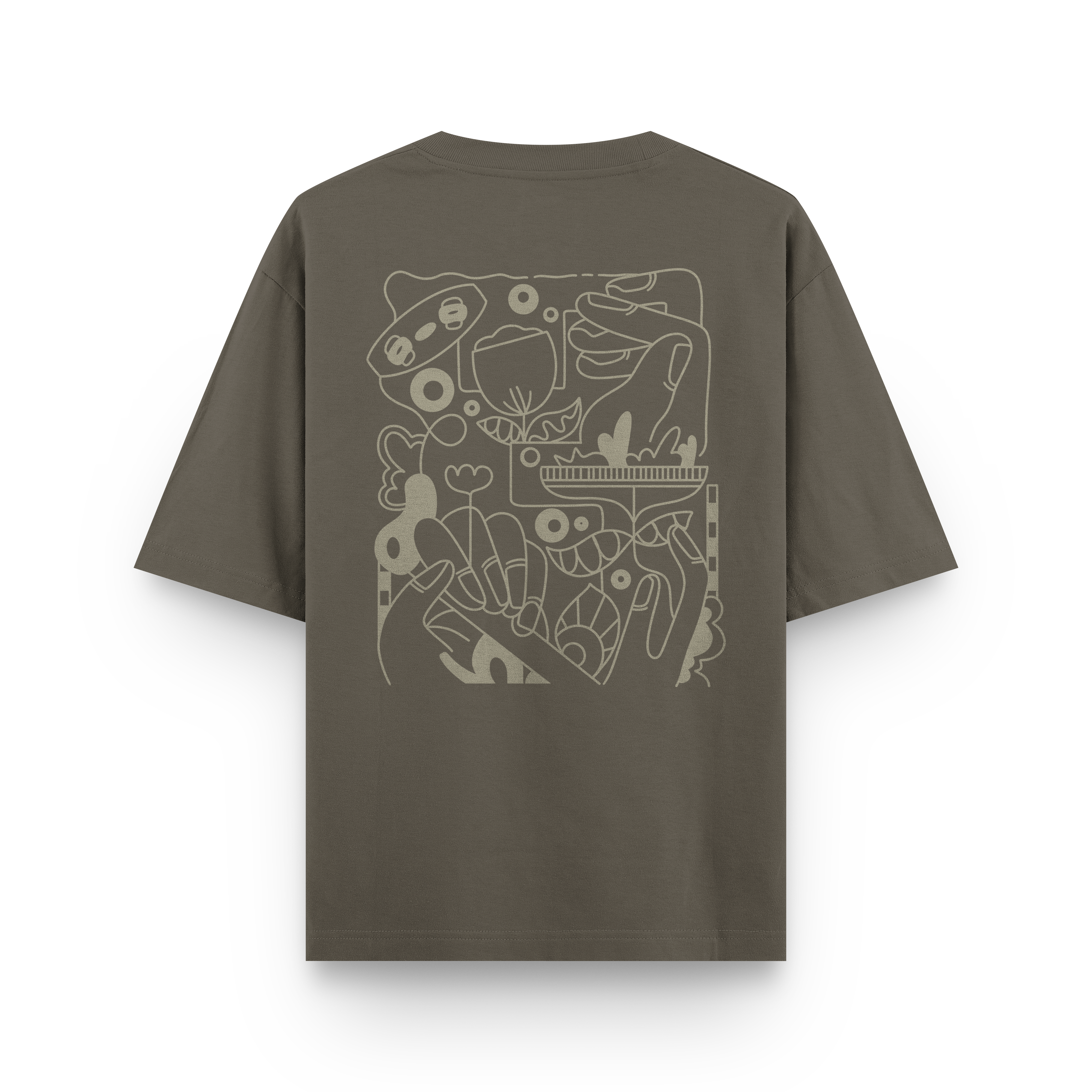 Kite Line Art T-Shirt Oversized