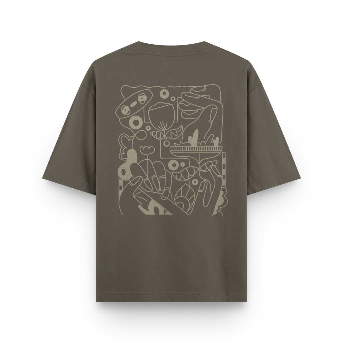Kite Line Art T-Shirt Oversized