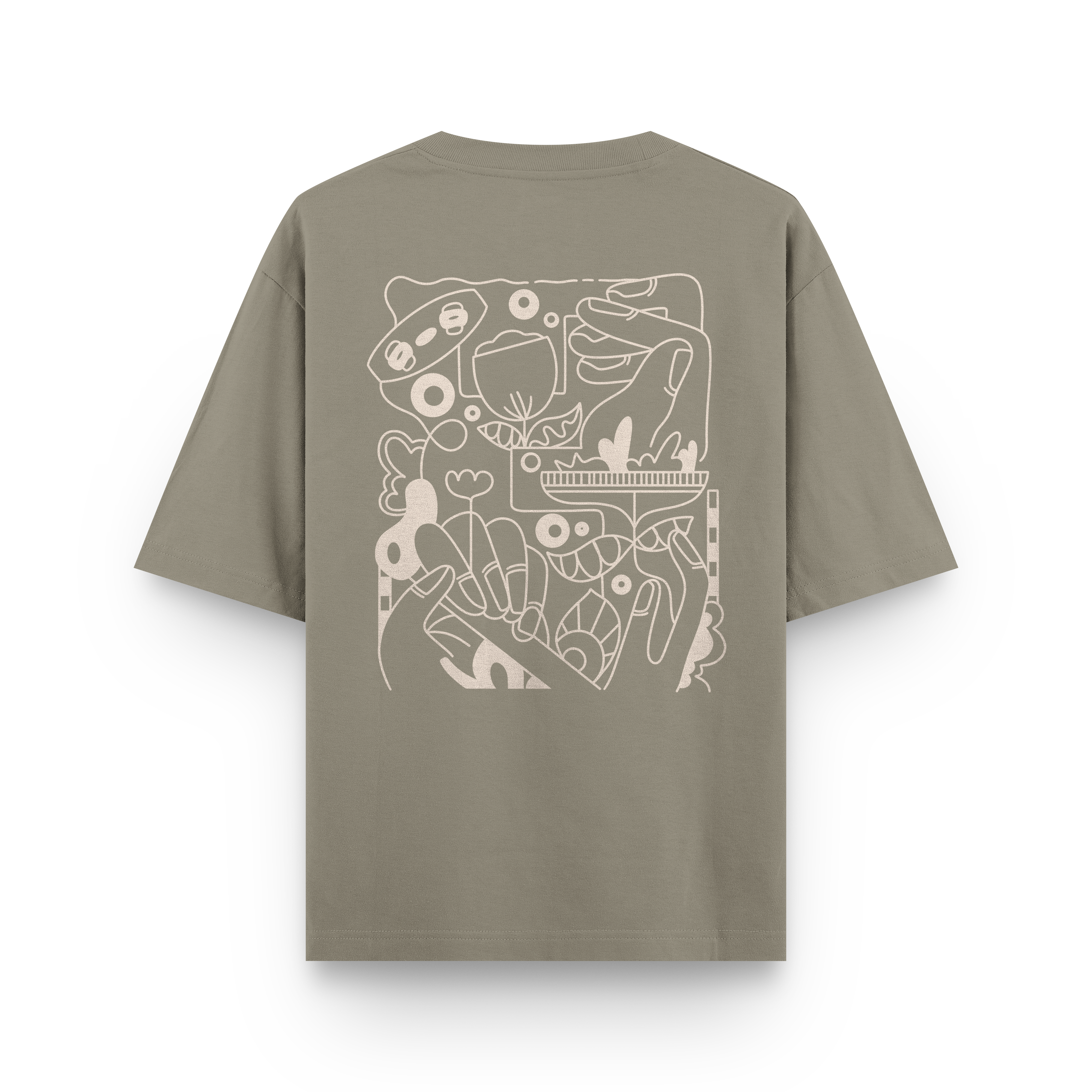 Kite Line Art T-Shirt Oversized