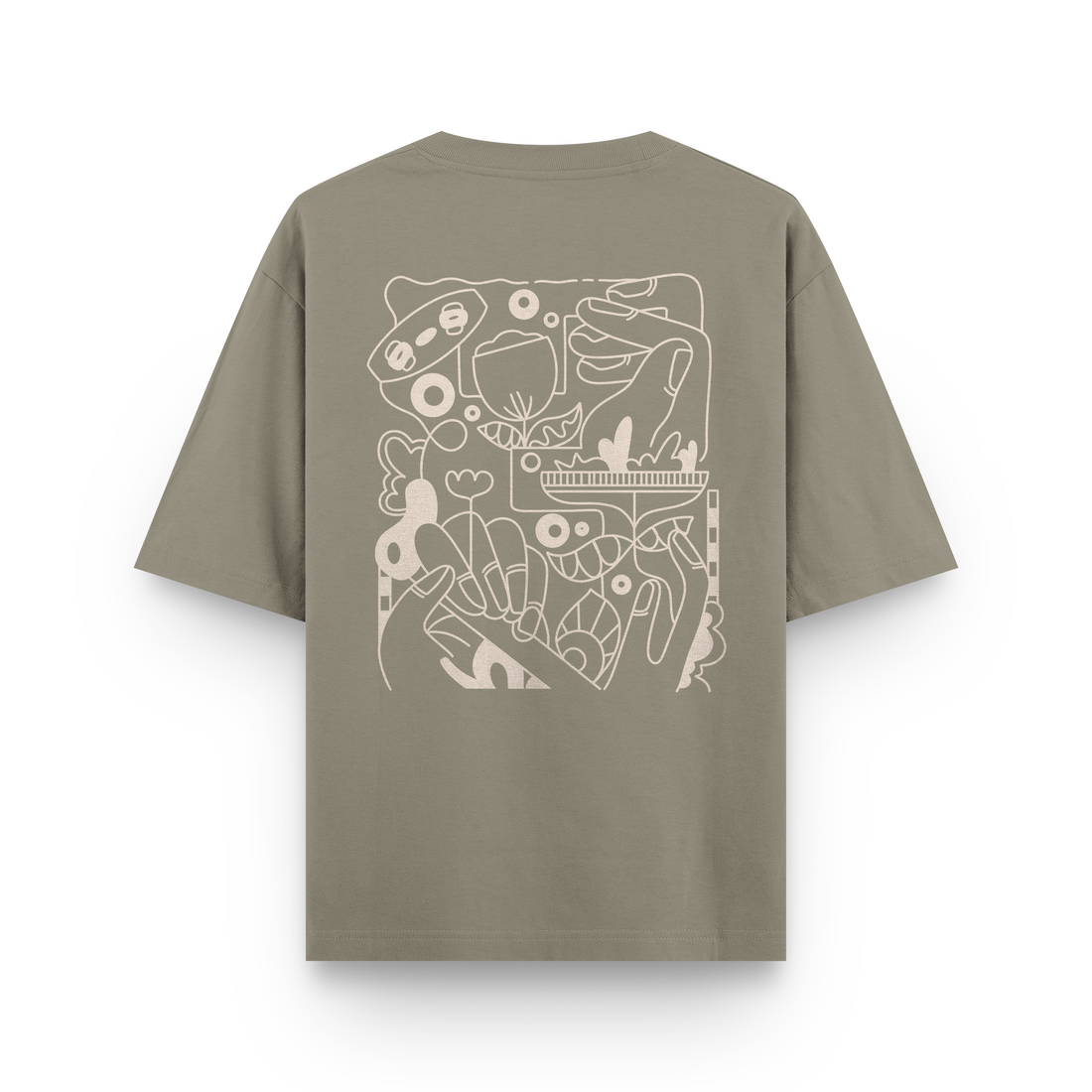 Kite Line Art T-Shirt Oversized