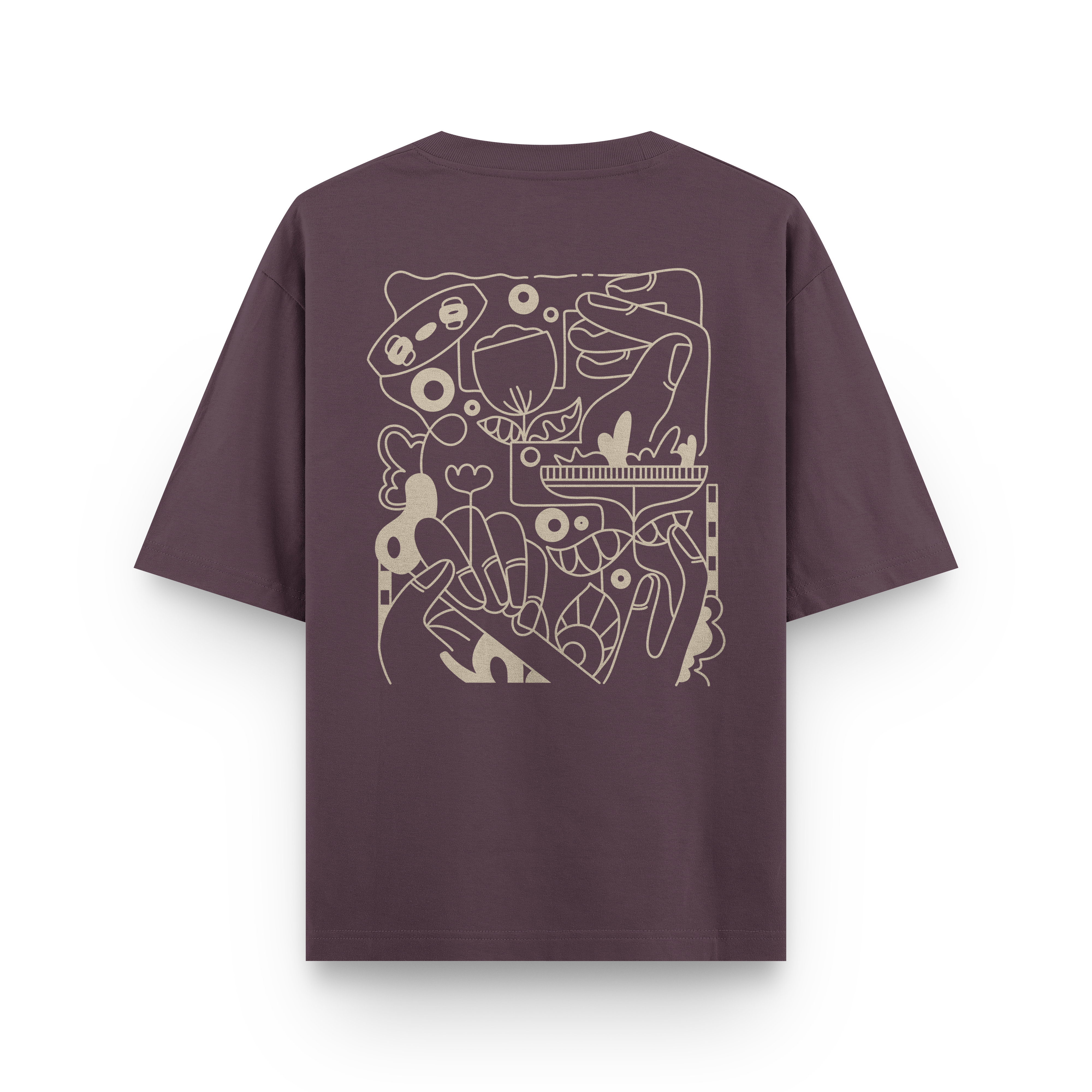 Kite Line Art T-Shirt Oversized