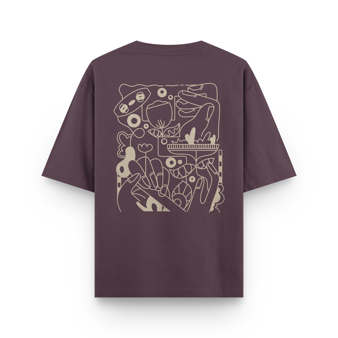 Kite Line Art T-Shirt Oversized