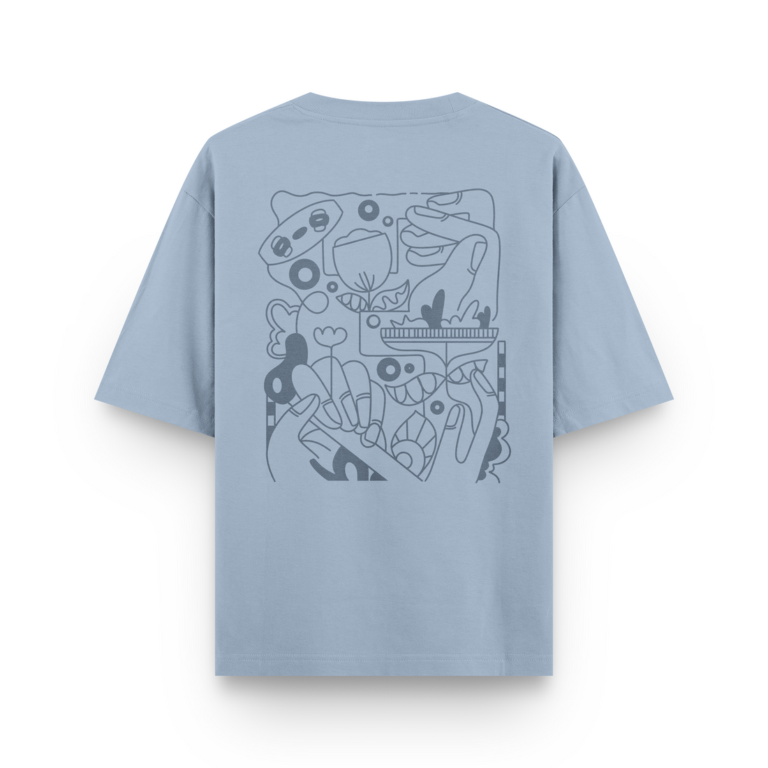 Kite Line Art T-Shirt Oversized