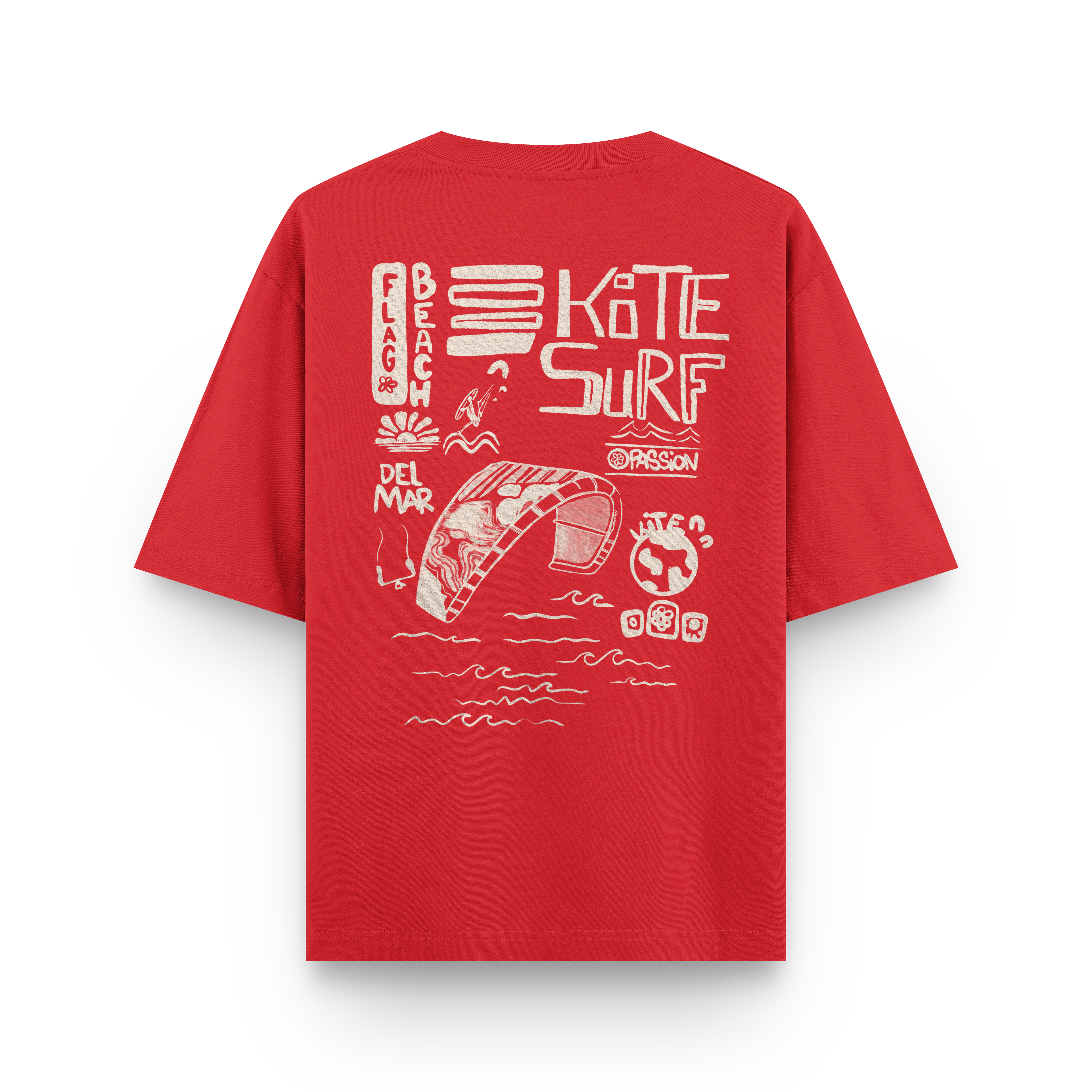 Flag Beach Oversized T-Shirt