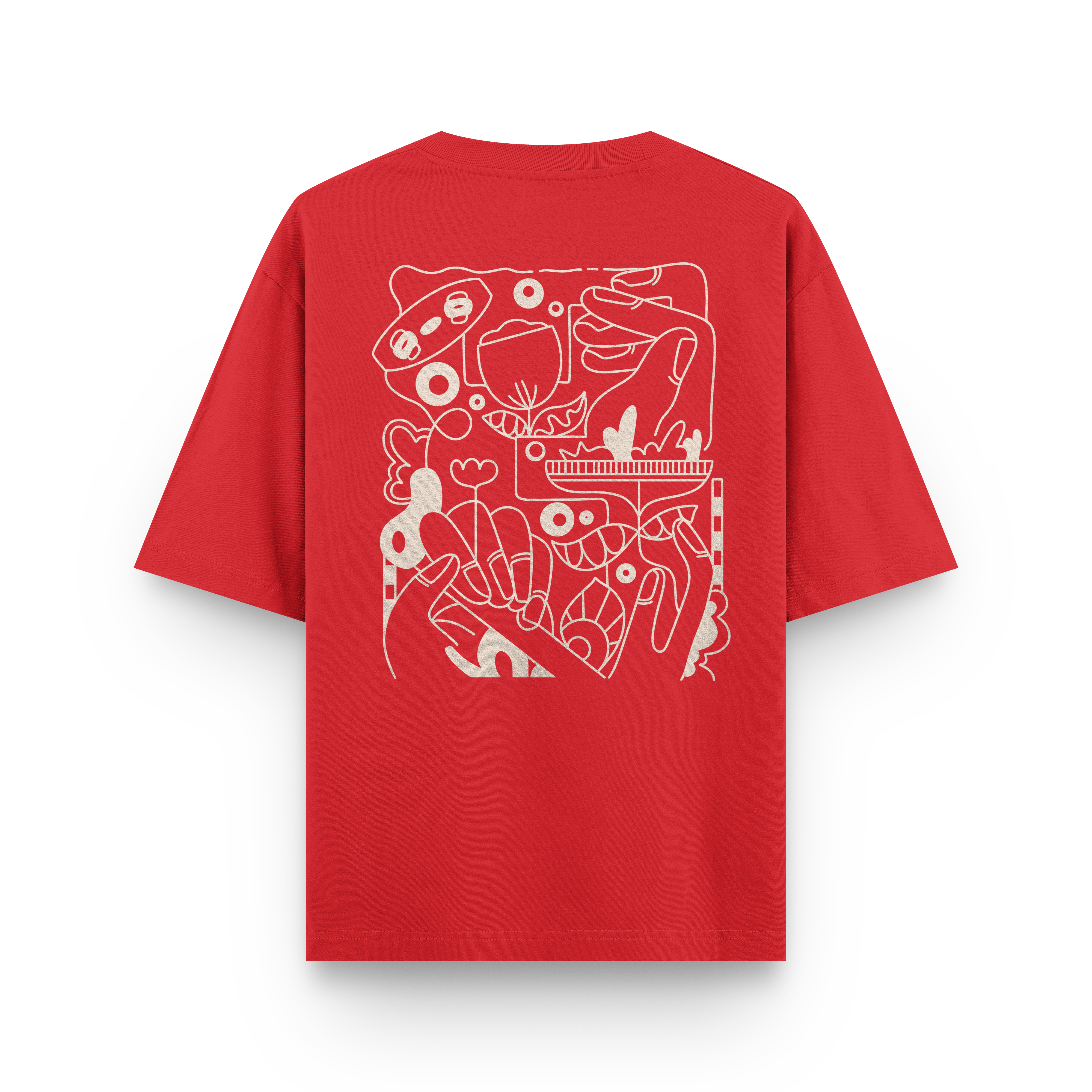 Kite Line Art T-Shirt Oversized