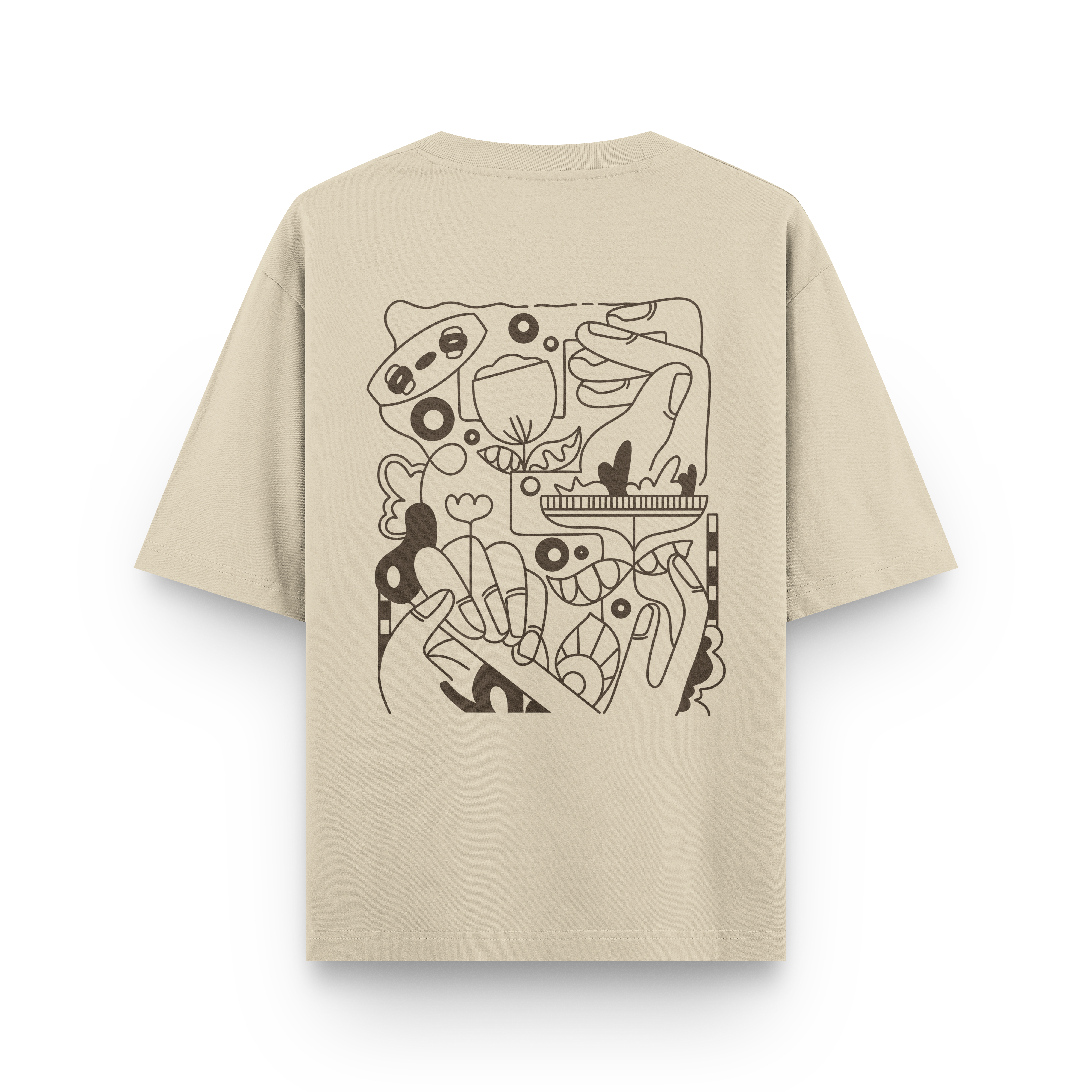 Kite Line Art T-Shirt Oversized
