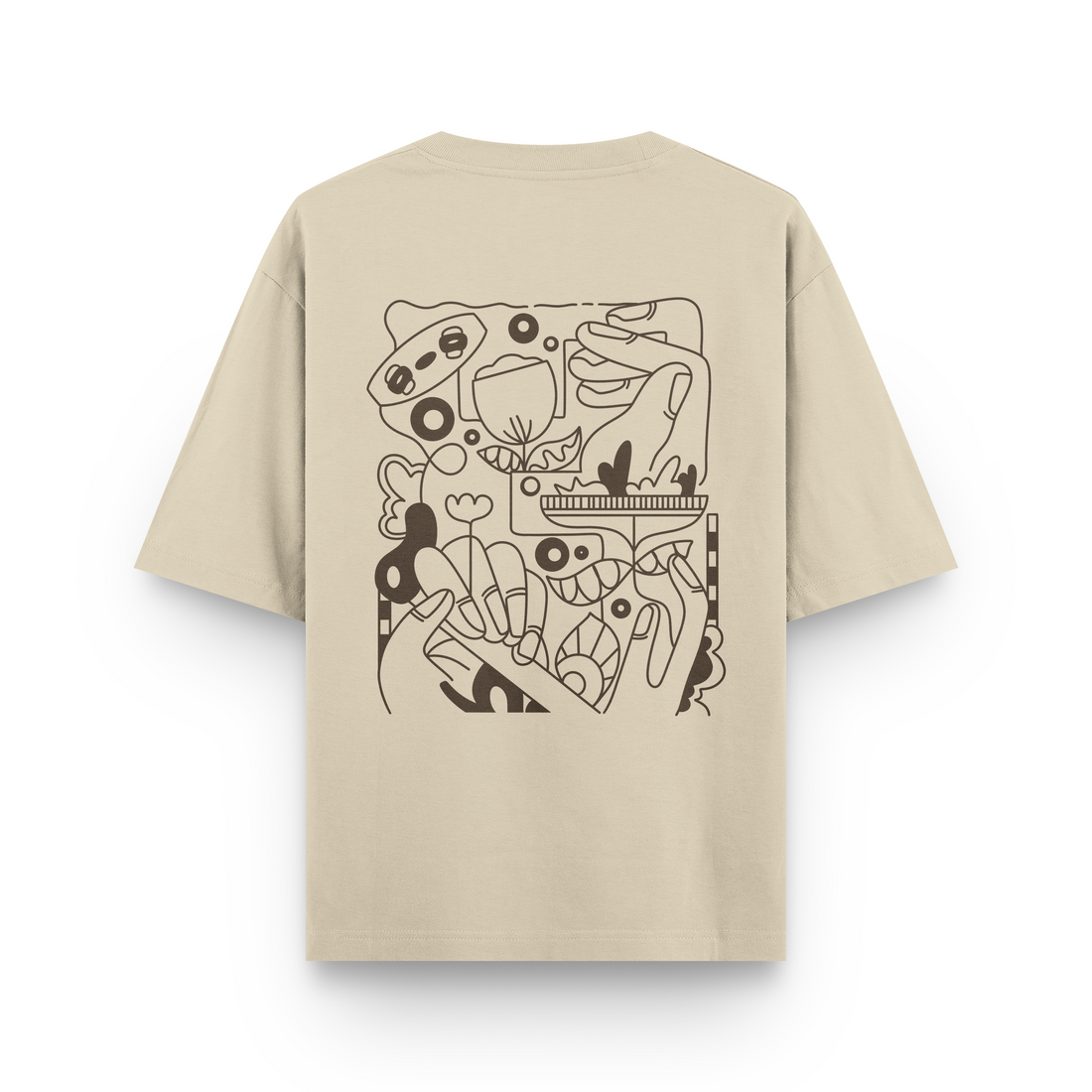 Kite Line Art T-Shirt Oversized