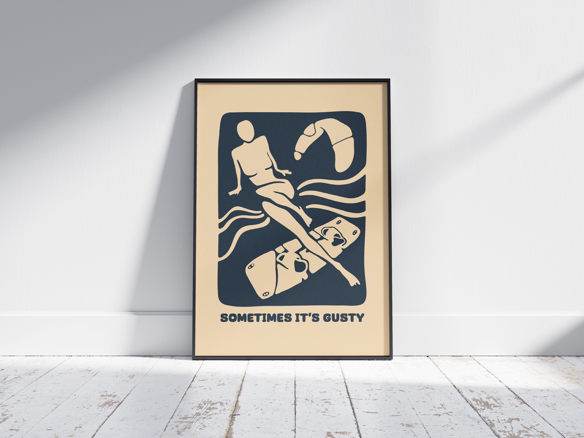 SOMETIMES ITS GUSTY POSTER - mijosurf