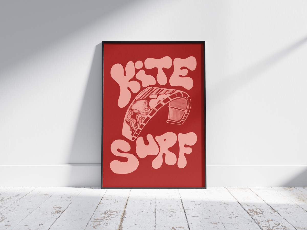 RED KITE SURF POSTER - mijosurf