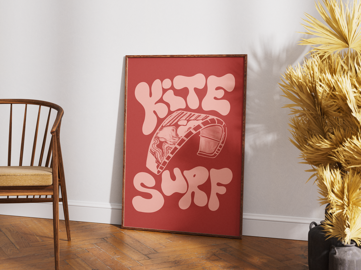 RED KITE SURF POSTER - mijosurf