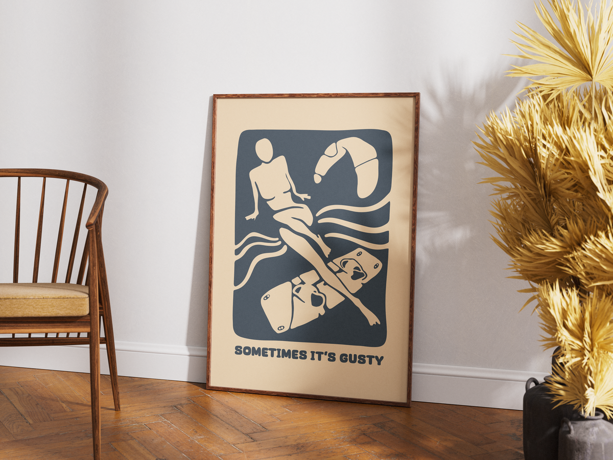 SOMETIMES ITS GUSTY POSTER - mijosurf