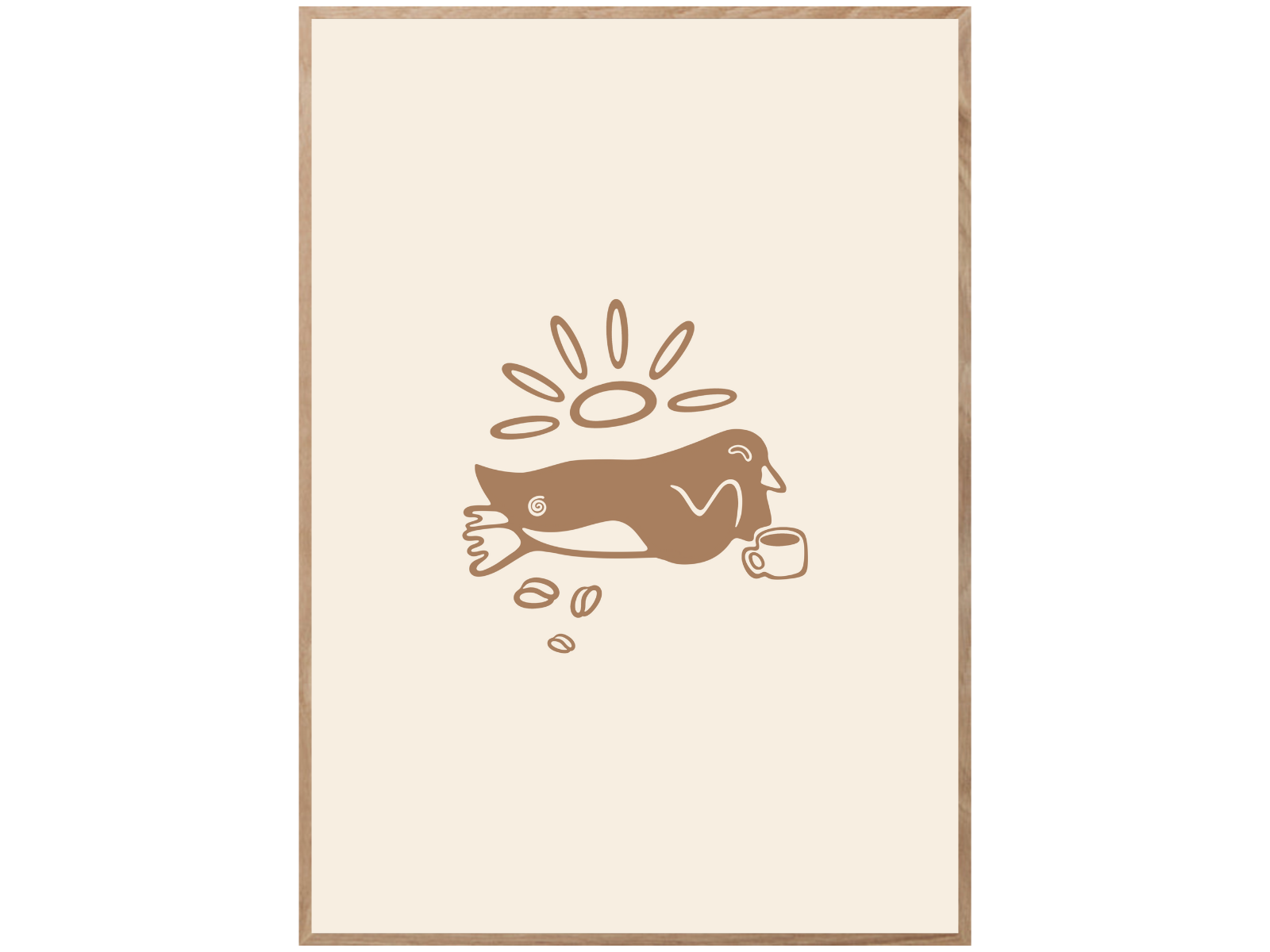 RELAXED COFFEE PINGUIN POSTER