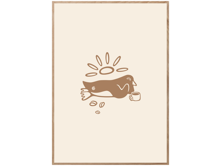 RELAXED COFFEE PINGUIN POSTER
