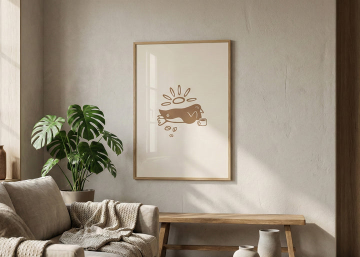 RELAXED COFFEE PINGUIN POSTER