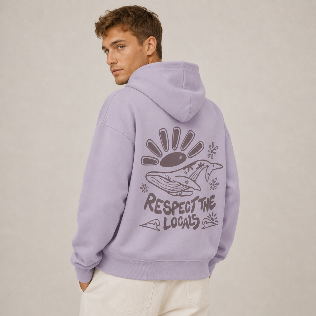Respect The Locals Hoodie Oversized