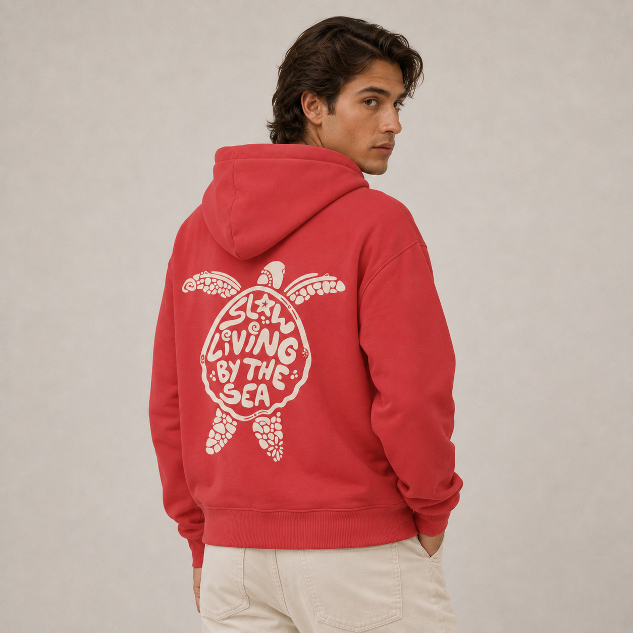 Slow Living By The Sea Hoodie Basic