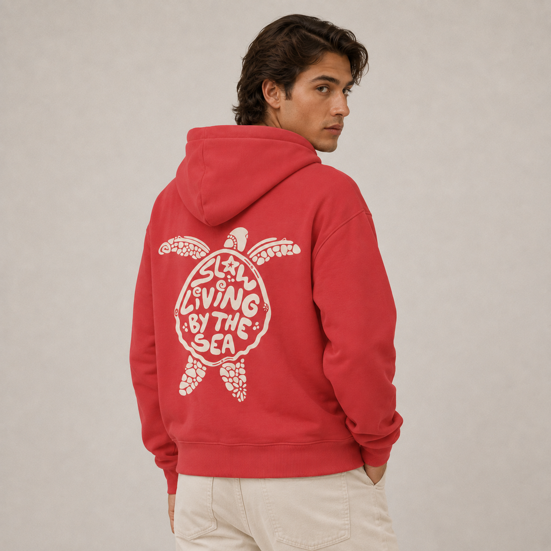 Slow Living By The Sea Hoodie Basic