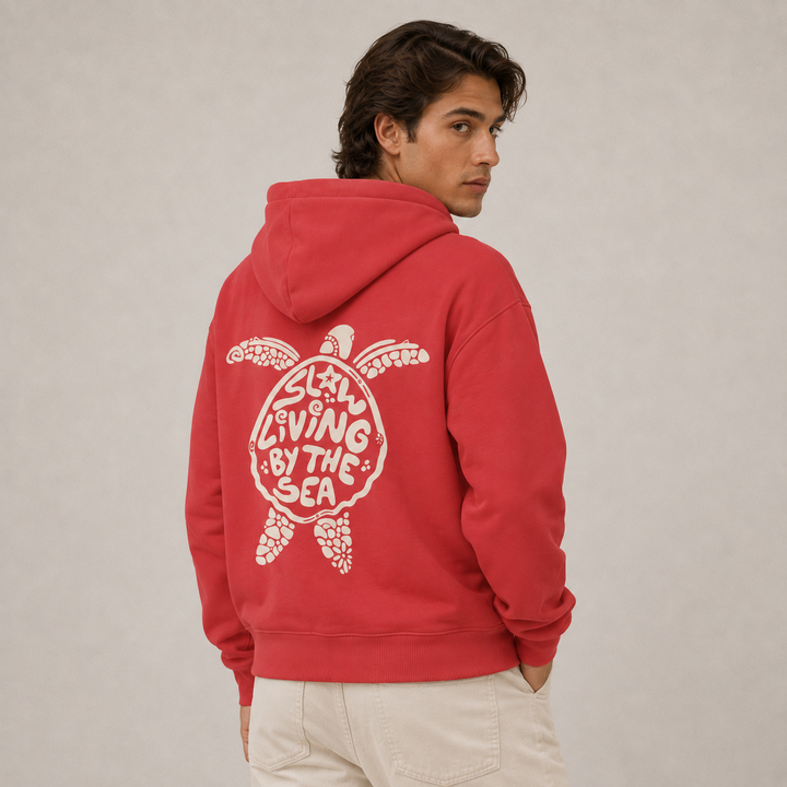 Slow Living By The Sea Hoodie Basic