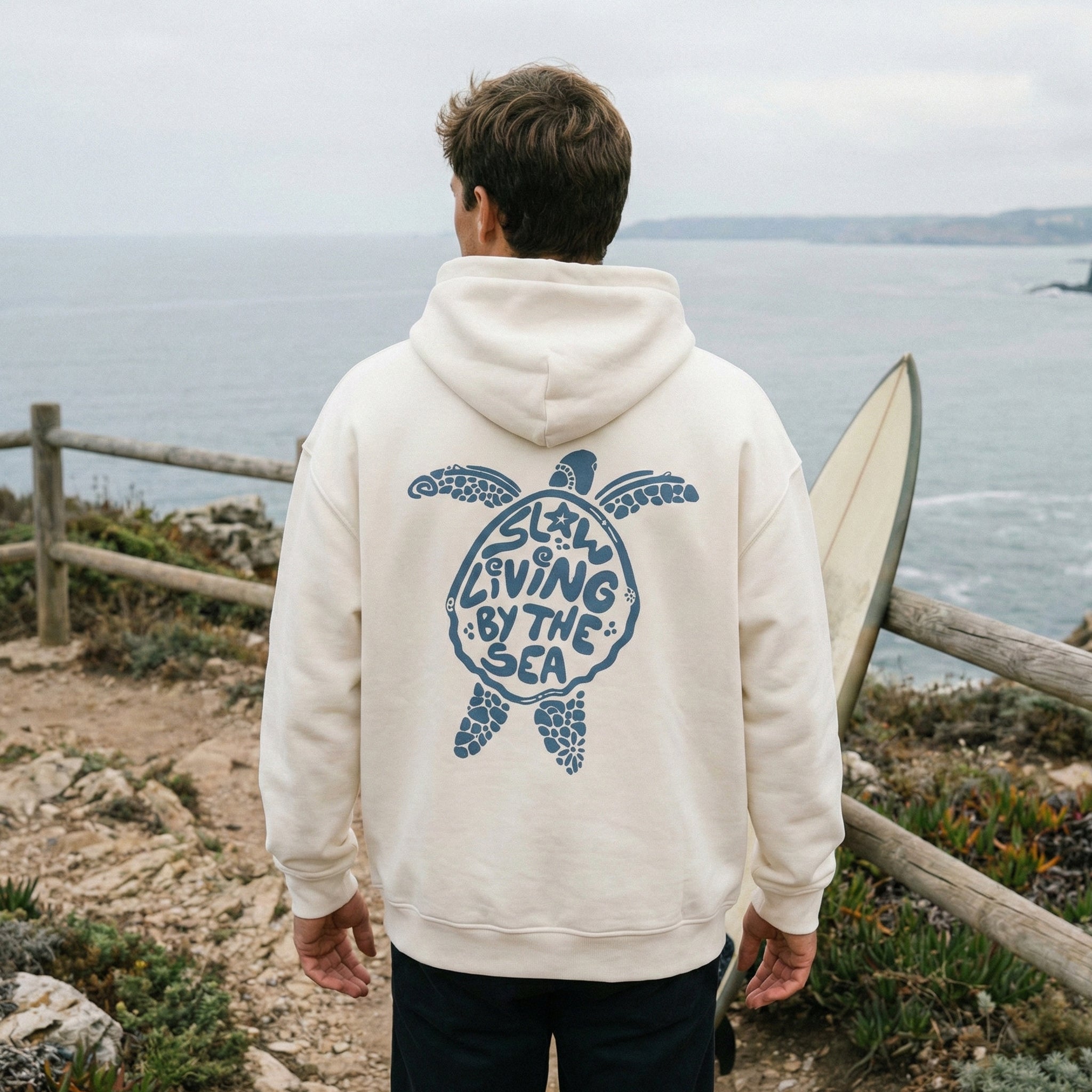 SLOW LIVING BY THE SEA HOODIE OVERSIZED