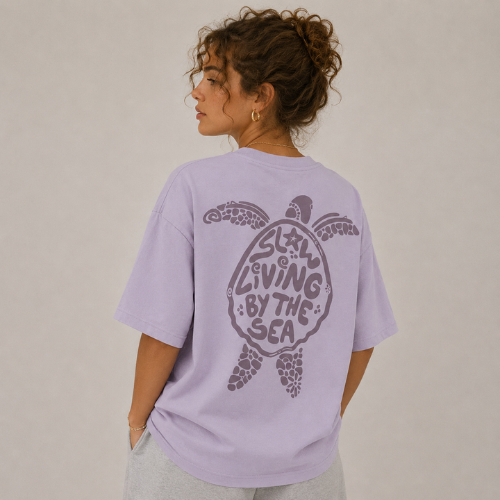 Slow Living By The Sea T-Shirt Oversized