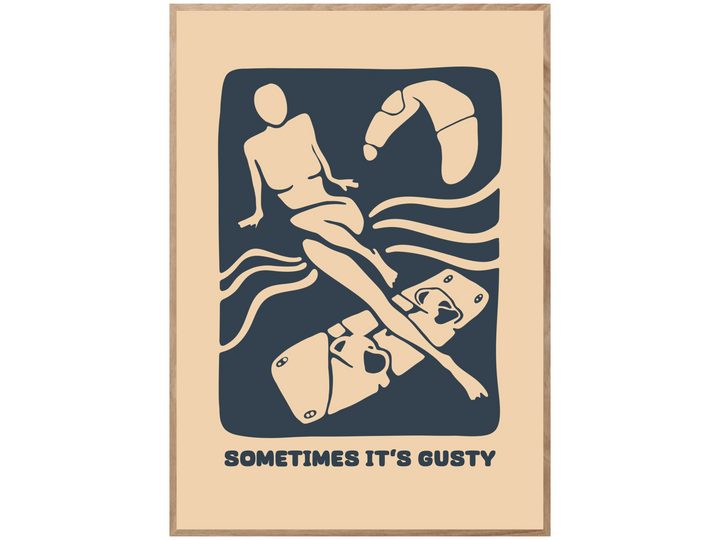SOMETIMES ITS GUSTY POSTER - mijosurf