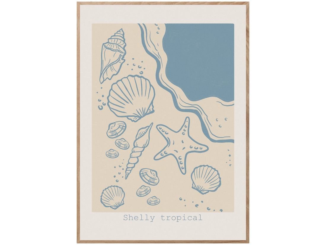 SHELLY TROPICAL POSTER