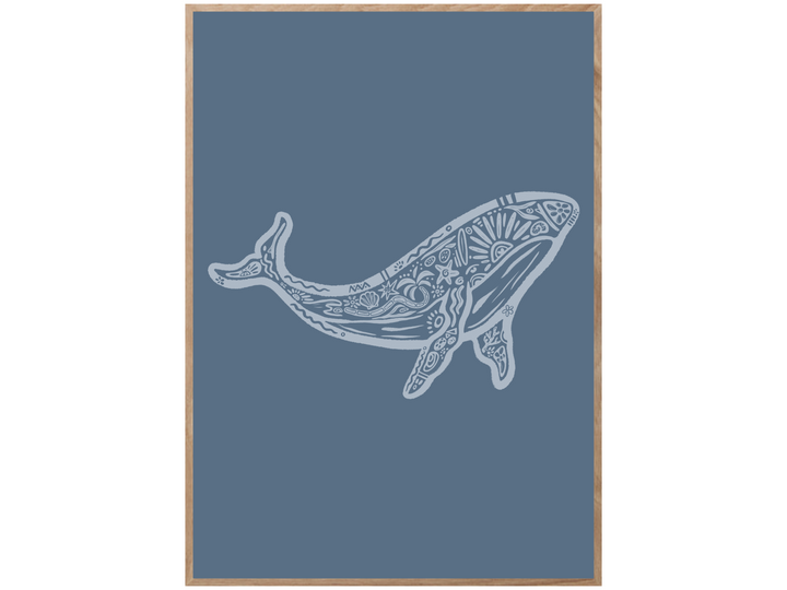 WHALE BOHO POSTER