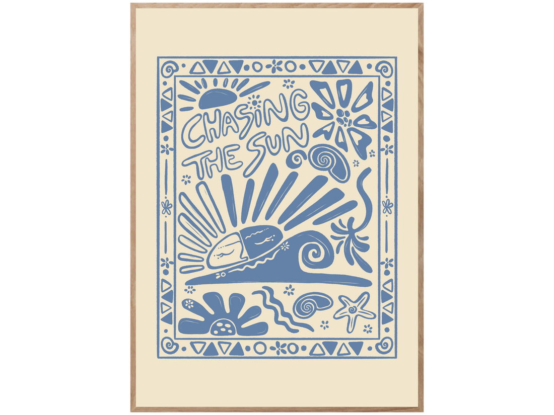 CHASING THE SUN BLUE POSTER