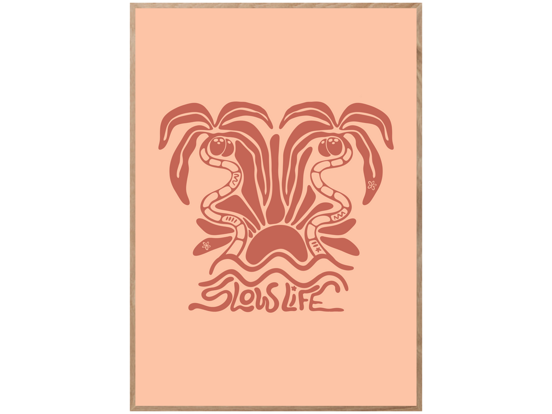 SLOW LIFE PALMS POSTER