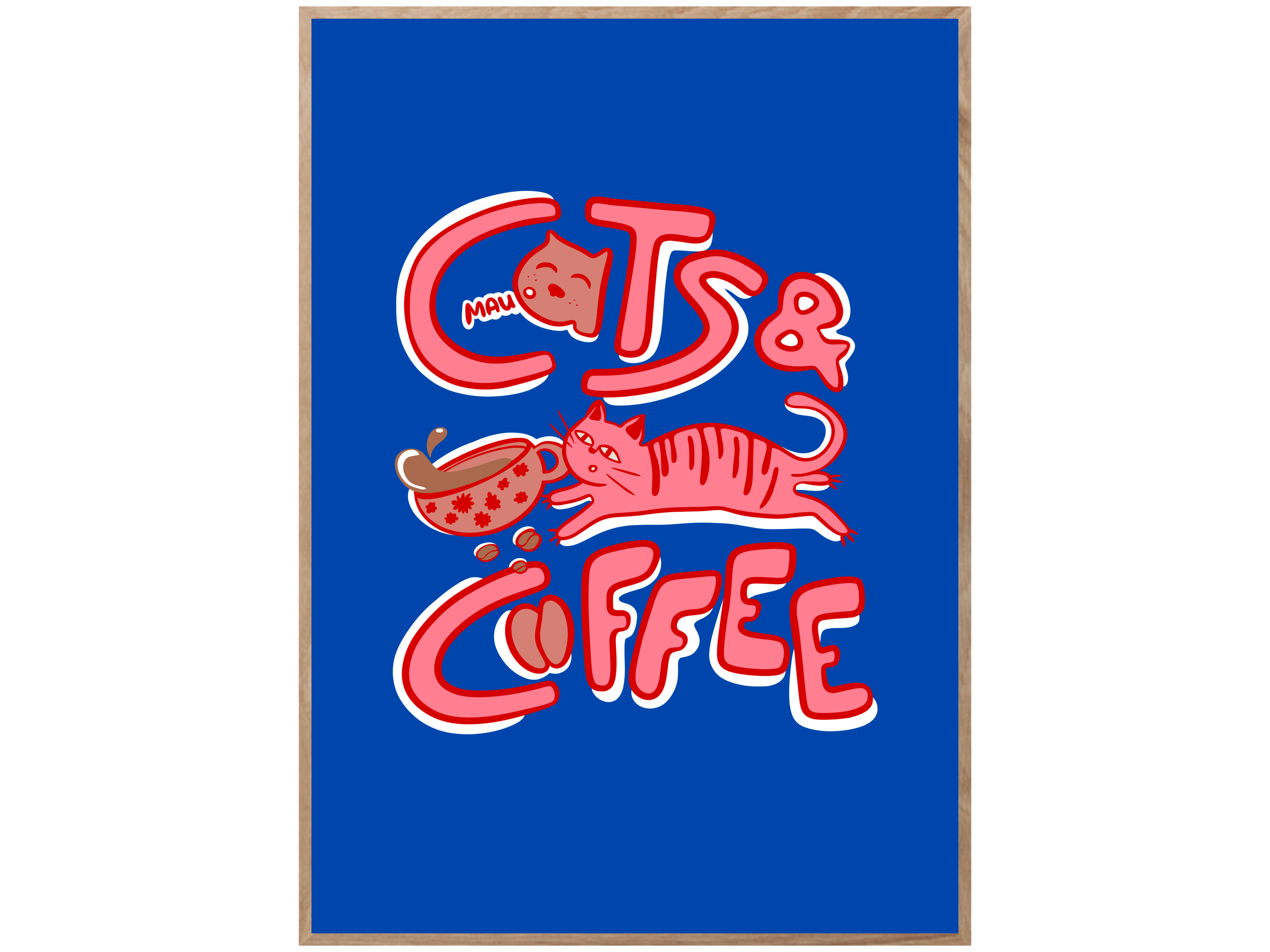 CATS AND COFFEE POSTER